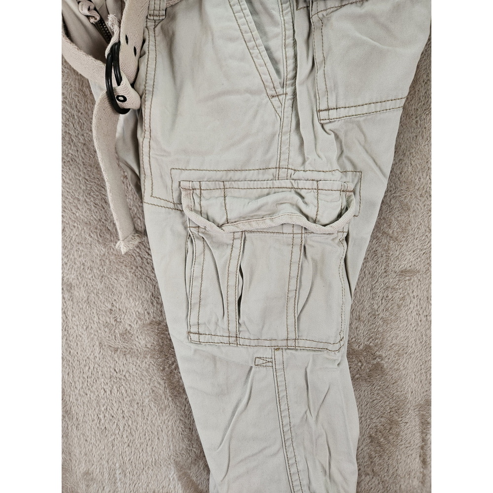 Abercrombie & Fitch Cargo Pants Khaki Tan Wash Multi-pocket Utility Outdoor - Picture 9 of 10